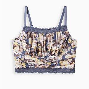 Torrid Navy Floral Lace Camisole | NWT Torrid Curve Ruched Bralette Sz 3